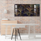 Luxury Golden Leaf Abstract Modern Art Acrylic wall painting