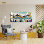 Colorful Abstract Forest Deer Landscape acrylic wall painting
