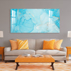 Elegant Blue Marble Abstract Texture acrylic wall painting