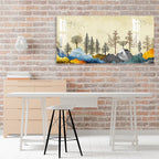 Modern Colorful Mountain Landscape with Trees Art acrylic wall painting