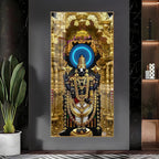 Premium Lord Balaji Acrylic Wall Decor with Intricate Gold Carvings