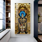 Premium Lord Balaji Acrylic Wall Decor with Intricate Gold Carvings
