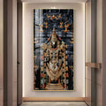 Vibrant Golden Tirupati Balaji Vertical Acrylic Wall Art for Living Room
