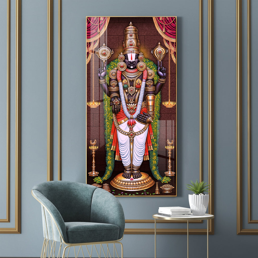 Divine Presence Lord Venkateswara Acrylic Wall Painting
