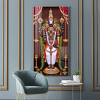 Divine Presence Lord Venkateswara Acrylic Wall Painting