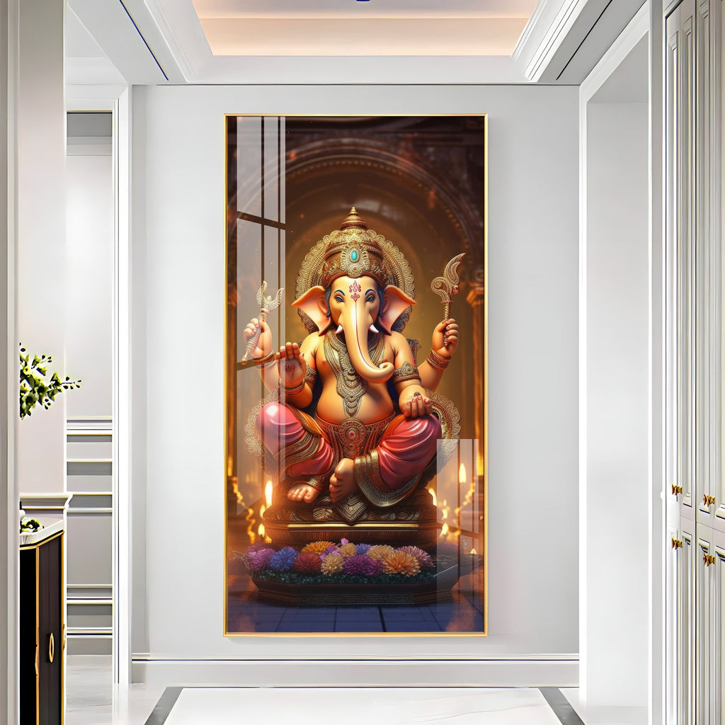 Peaceful Presence Lord Ganesha Acrylic Wall Painting