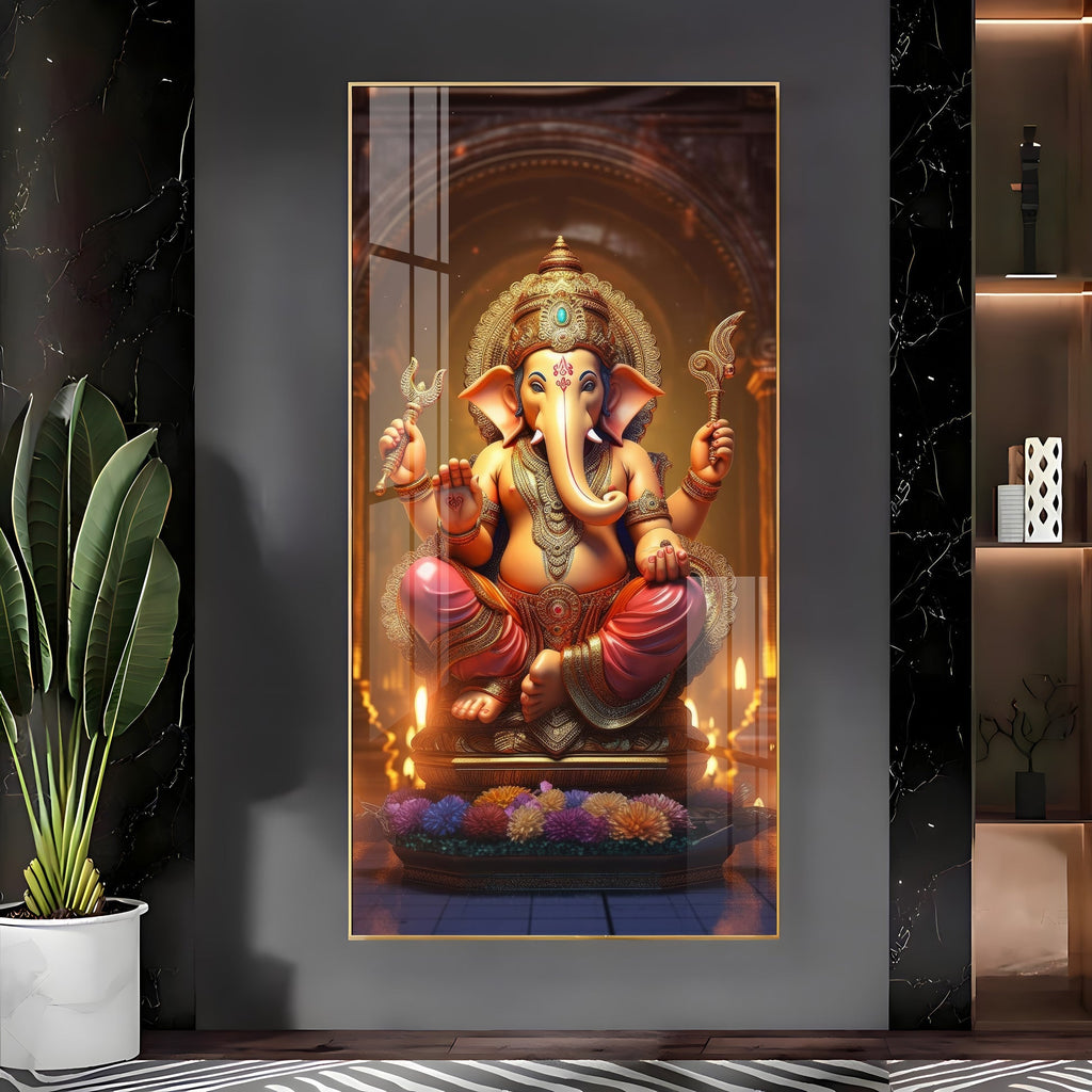 Peaceful Presence Lord Ganesha Acrylic Wall Painting