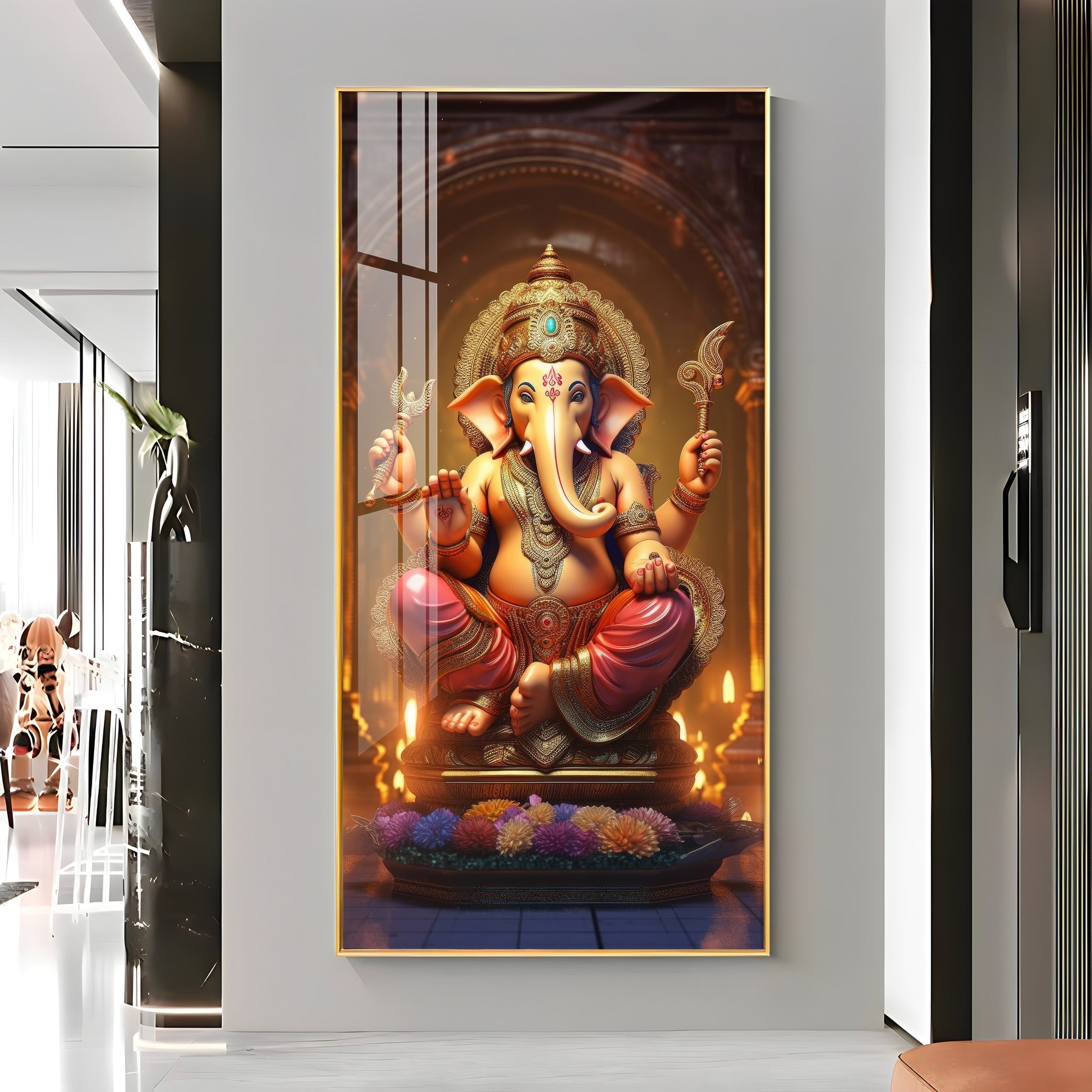 Peaceful Presence Lord Ganesha Acrylic Wall Painting