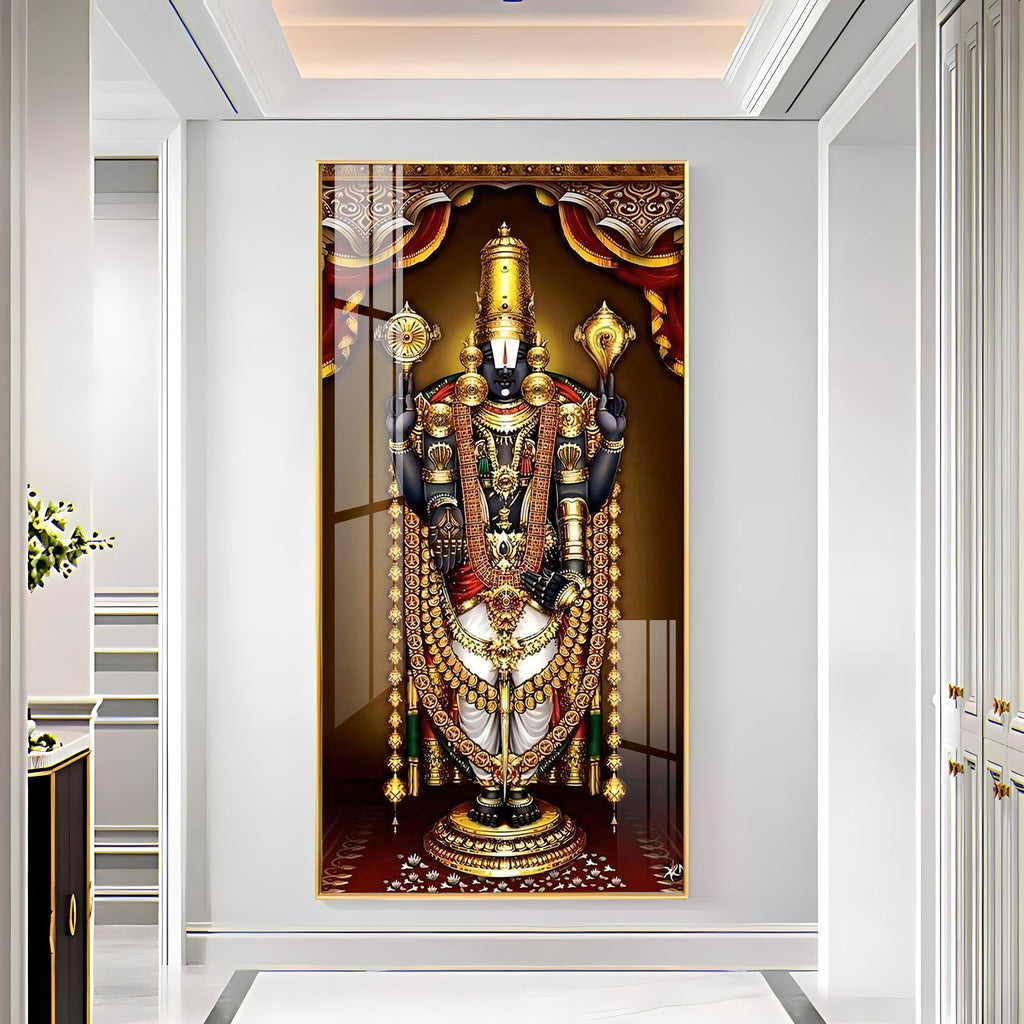 Eternal Blessings Lord Venkateswara Acrylic Wall Painting
