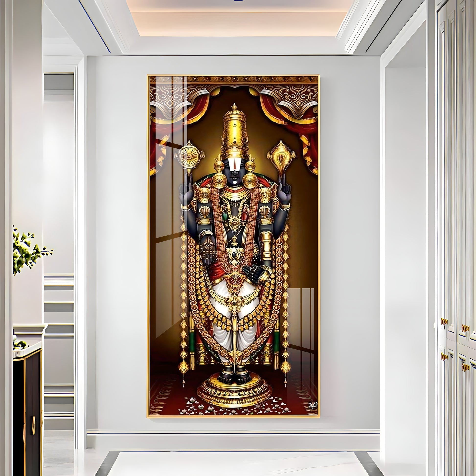 Eternal Blessings Lord Venkateswara Acrylic Wall Painting