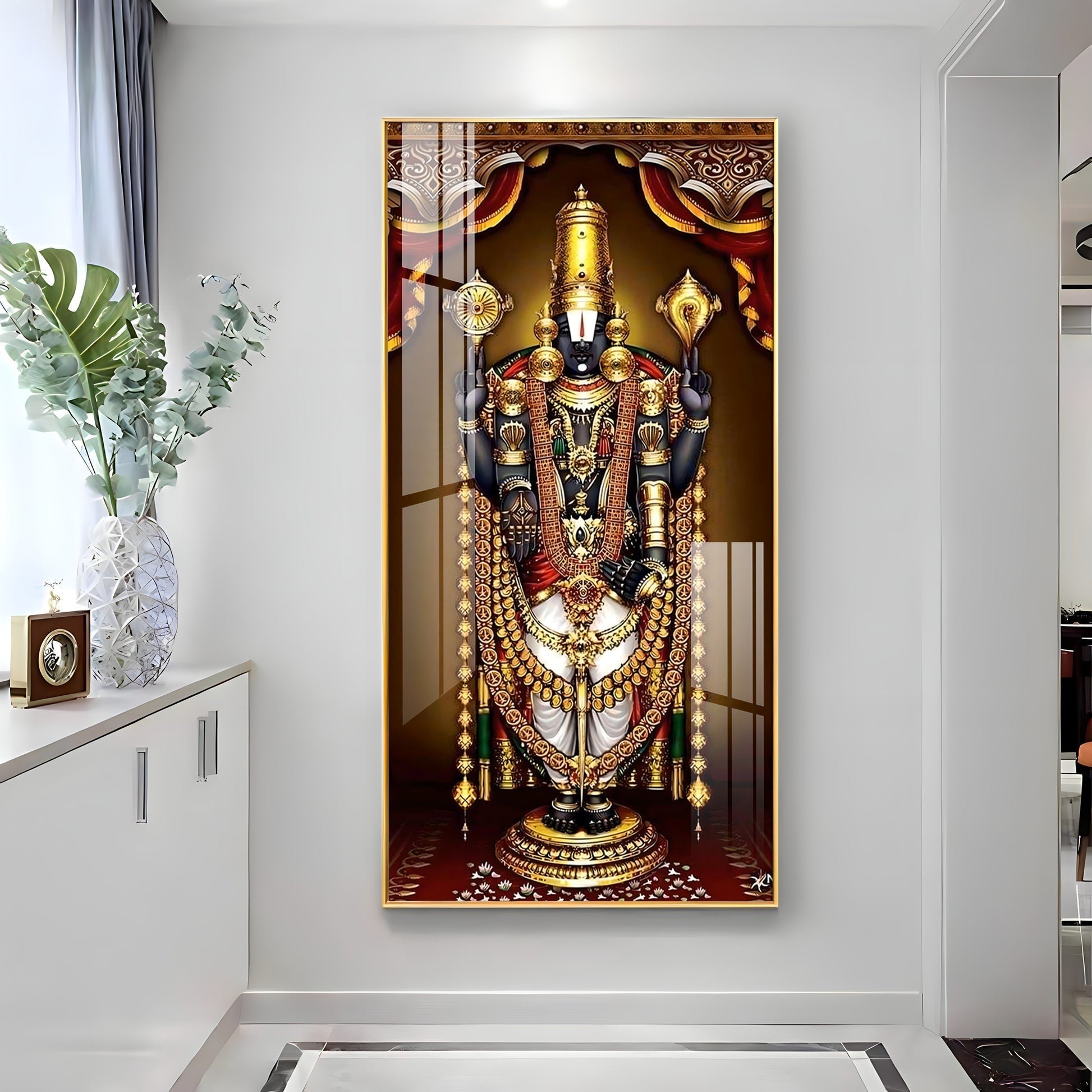 Eternal Blessings Lord Venkateswara Acrylic Wall Painting
