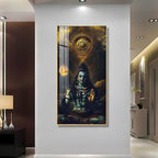 Premium Mahadev Acrylic Wall Painting with Blessing Hand Gesture and Mystical Aura Design