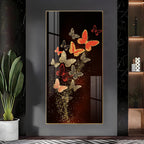 Stylish Decorative Butterfly Acrylic Wall Painting with Shimmering Effect for Living Room Decor