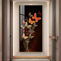 Stylish Decorative Butterfly Acrylic Wall Painting with Shimmering Effect for Living Room Decor