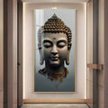 Modern Buddha Acrylic Wall Art with Serene Meditation Face and Elegant Spiritual Interior Design