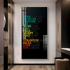 Inspirational typography acrylic wall painting with positive life quotes for office and living room