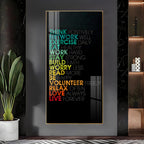Inspirational typography acrylic wall painting with positive life quotes for office and living room