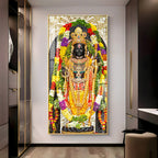 Premium Lord Ram statue design acrylic wall painting with traditional temple artwork style