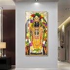 Premium Lord Ram statue design acrylic wall painting with traditional temple artwork style