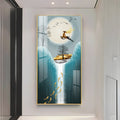 Elegant nature-inspired deer artwork acrylic wall painting with moonlight and flowing water design