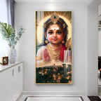 Premium Hindu god Murugan artwork acrylic wall painting for pooja room and living space