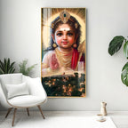 Premium Hindu god Murugan artwork acrylic wall painting for pooja room and living space