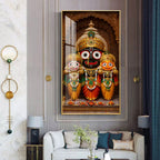 Premium Lord Jagannath divine artwork acrylic wall painting for positive energy and cultural decor