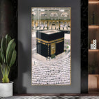 Beautiful Mecca Kaaba crowd worship scene acrylic wall painting for modern religious home styling