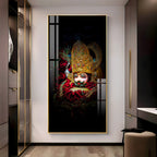 Khatu Shyam Ji divine portrait spiritual acrylic wall painting for home temple and wall decor