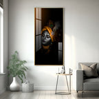 Shree Krishna dark aesthetic devotional artwork acrylic wall painting for living room and pooja room