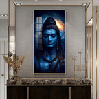 Mahakal Peaceful Cosmic Face Acrylic Wall Painting for Home Decoration