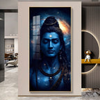 Mahakal Peaceful Cosmic Face Acrylic Wall Painting for Home Decoration