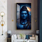 Mahakal Peaceful Cosmic Face Acrylic Wall Painting for Home Decoration