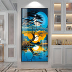 Beautiful Tree Reflection Night Scene Acrylic Wall Painting for Home Decoration