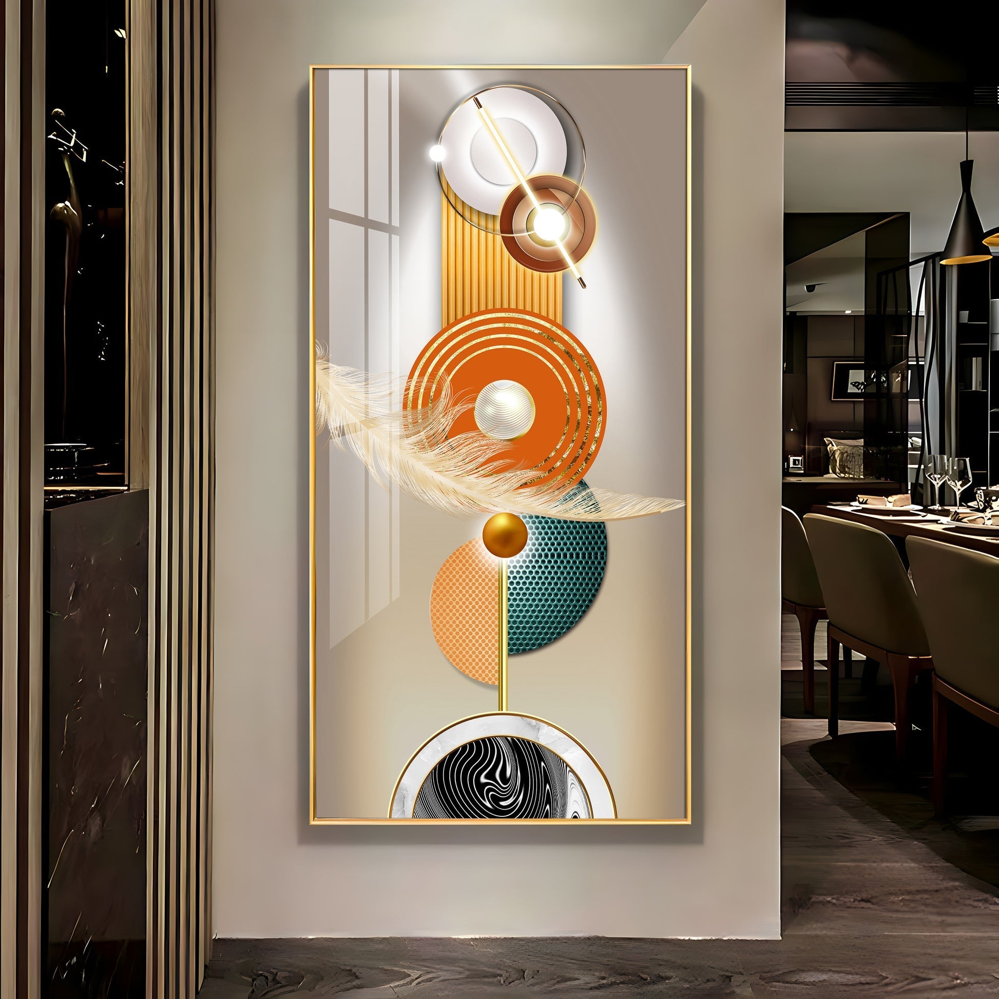 Premium Minimal Abstract Pattern Acrylic Wall Painting for Stylish Wall Decor