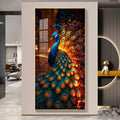 Royal Peacock Glow Acrylic Wall Painting for Luxurious Home Decor