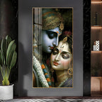 Traditional Indian Couple Acrylic Wall Painting for Luxurious Wall Styling