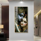 Traditional Indian Couple Acrylic Wall Painting for Luxurious Wall Styling
