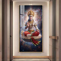 Divine Lord Hanuman Meditation Acrylic Wall Painting for Spiritual Home Decor