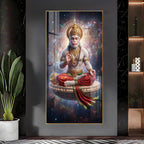 Divine Lord Hanuman Meditation Acrylic Wall Painting for Spiritual Home Decor