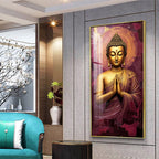 Elegant Buddha Spiritual Acrylic Wall Painting for Modern Wall Styling