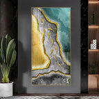 Luxury Abstract Water Flow with Koi Acrylic Wall Painting for Premium Spaces
