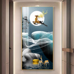 Dreamy Night Scene with Deer Acrylic Wall Painting for Stylish Living Spaces