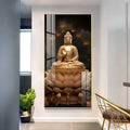 Peaceful Meditation Buddha Wall Painting with Lotus Base Design