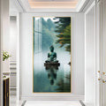 Calm Buddha Meditation Artwork Acrylic Wall Painting with Forest Background