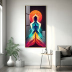 Colorful Meditation Art Acrylic Wall Painting with Energy Aura Design