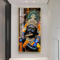 Elegant Spiritual Acrylic Wall Painting of Lord Krishna for Peaceful Interiors