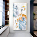 Premium Artistic Acrylic Wall Painting with Marble Texture and Fish Theme