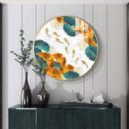 Premium Circular Nature Inspired Koi Fish Artwork acrylic wall painting