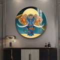 Luxury Royal Elephant Mandala Style Round Art acrylic wall painting